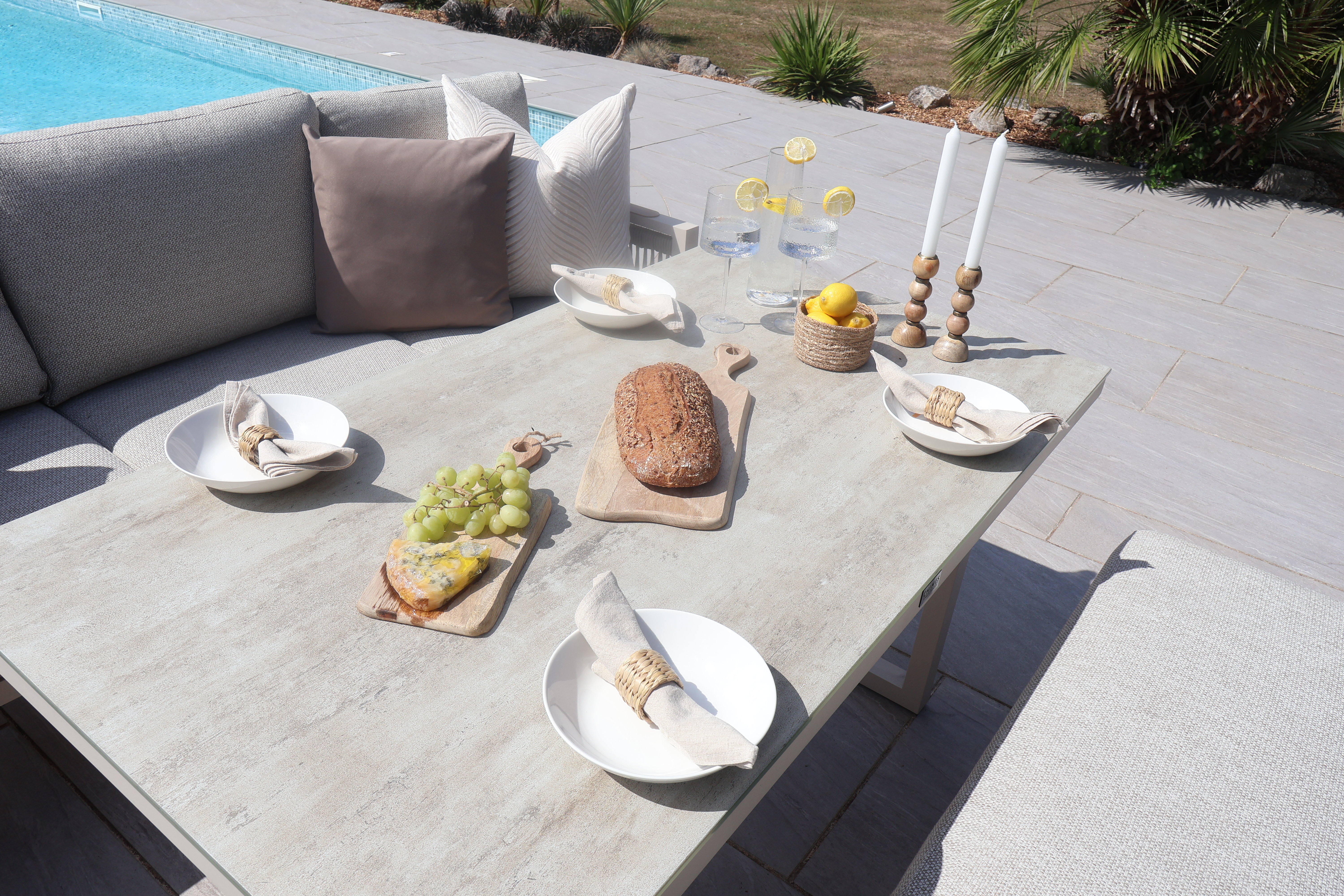 Chimes - Lucca Aluminium Casual Corner Dining Set - Left Hand